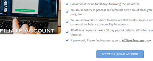 affiliate program activate