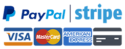 Secure Payments by PayPal | Stripe | VISA | MasterCard | American Express | Credit Cards
